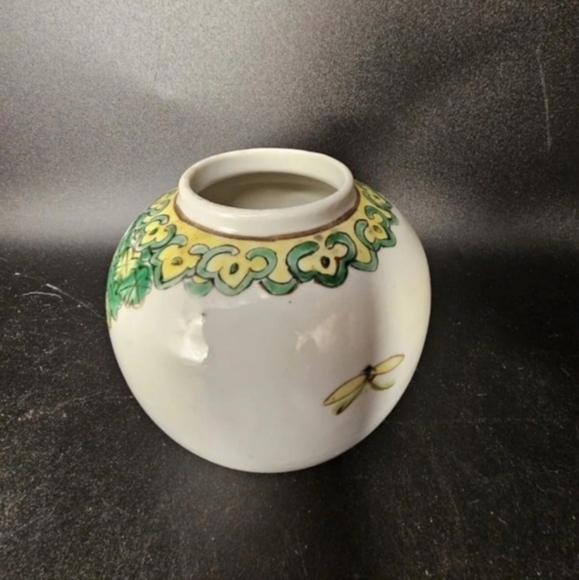 Vintage hand painted famille vert ginger jar‎ - Picture 3 of 4